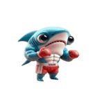 ボクシングサメ爆笑アタック,（個別スタンプ：32）