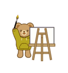 推し色テディベアの秋【黄】（個別スタンプ：29）
