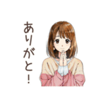 ふつうの女の子の出欠連絡♡（個別スタンプ：3）