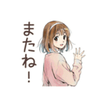 ふつうの女の子の出欠連絡♡（個別スタンプ：13）