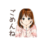 ふつうの女の子の出欠連絡♡（個別スタンプ：14）