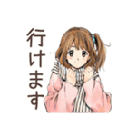 ふつうの女の子の出欠連絡♡（個別スタンプ：21）