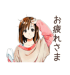 ふつうの女の子の出欠連絡♡（個別スタンプ：40）