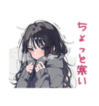 陰キャ女子の秋★もやもや気分（個別スタンプ：6）