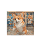 動く！ドット絵風のコーギー！（個別スタンプ：1）