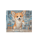 動く！ドット絵風のコーギー！（個別スタンプ：3）