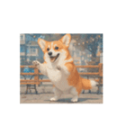 動く！ドット絵風のコーギー！（個別スタンプ：7）