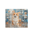動く！ドット絵風のコーギー！（個別スタンプ：9）
