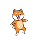 [アレンジ用]シバ犬と一緒（個別スタンプ：1）