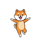 [アレンジ用]シバ犬と一緒（個別スタンプ：4）