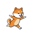 [アレンジ用]シバ犬と一緒（個別スタンプ：8）