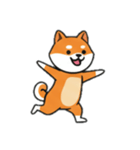 [アレンジ用]シバ犬と一緒（個別スタンプ：9）