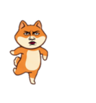 [アレンジ用]シバ犬おばさんおブス（個別スタンプ：8）