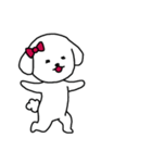 [アレンジ用]ビションフリーゼ女の子（個別スタンプ：9）