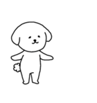[アレンジ用]ビションフリーゼ男の子（個別スタンプ：5）
