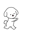 [アレンジ用]ビションフリーゼ男の子（個別スタンプ：9）