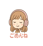ヘッドフォンガールの日常スタンプ（個別スタンプ：8）