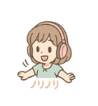 ヘッドフォンガールの日常スタンプ（個別スタンプ：17）