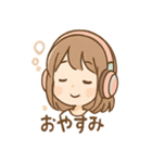 ヘッドフォンガールの日常スタンプ（個別スタンプ：23）