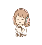 ヘッドフォンガールの日常スタンプ（個別スタンプ：24）