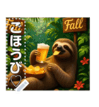 ナマケモノ☆食欲の秋（ポテチ＆ビール）（個別スタンプ：11）