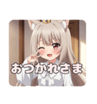 ありさとみなみのぱっつんスタンプ（個別スタンプ：28）