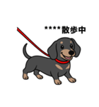 名前入りダックススムースブラックタン（個別スタンプ：13）