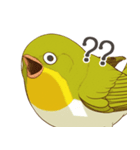 少し圧のあるメジロスタンプ（野鳥）（個別スタンプ：7）