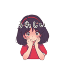 レトロポップな女の子のアニメスタンプ（個別スタンプ：4）
