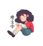 レトロポップな女の子のアニメスタンプ（個別スタンプ：9）