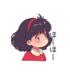 レトロポップな女の子のアニメスタンプ（個別スタンプ：12）