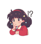レトロポップな女の子のアニメスタンプ（個別スタンプ：14）