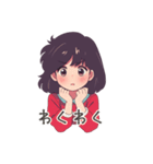 レトロポップな女の子のアニメスタンプ（個別スタンプ：16）