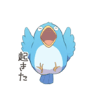 ゆるくてかわいい幸せの青い鳥スタンプ（個別スタンプ：4）