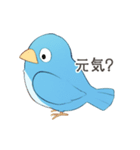 ゆるくてかわいい幸せの青い鳥スタンプ（個別スタンプ：6）