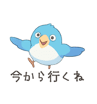 ゆるくてかわいい幸せの青い鳥スタンプ（個別スタンプ：12）