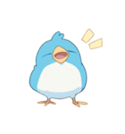 ゆるくてかわいい幸せの青い鳥スタンプ（個別スタンプ：14）