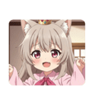 がんばって余裕を見せようとするみなみ（個別スタンプ：13）