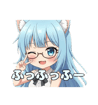 めがねアリサスタンプセット（個別スタンプ：1）