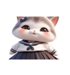 猫娘超かわいい表情（個別スタンプ：1）