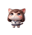 猫娘超かわいい表情（個別スタンプ：4）
