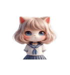 猫娘超かわいい表情（個別スタンプ：9）