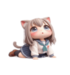 猫娘超かわいい表情（個別スタンプ：26）