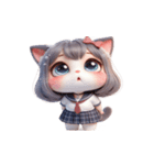 猫娘超かわいい表情（個別スタンプ：27）