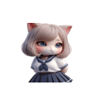 猫娘超かわいい表情（個別スタンプ：32）