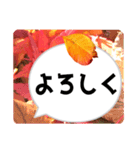 *花* 紅葉＆吹き出し 02（個別スタンプ：3）