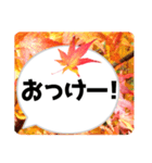 *花* 紅葉＆吹き出し 02（個別スタンプ：14）