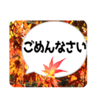*花* 紅葉＆吹き出し 02（個別スタンプ：18）