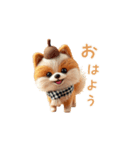 羊毛フェルトぬいぐるみポメ～秋日常①（個別スタンプ：1）
