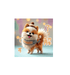 羊毛フェルトぬいぐるみポメ～秋日常①（個別スタンプ：23）